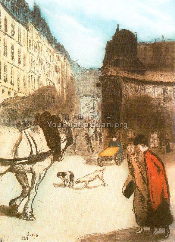 La rue Lepic - 华金·苏尼埃尔·德·米罗